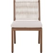 Meridian Furniture Maui Cream Outdoor Patio Dining Side Chair (Set of 2)