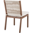 Meridian Furniture Maui Cream Outdoor Patio Dining Side Chair (Set of 2)