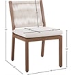 Meridian Furniture Maui Cream Outdoor Patio Dining Side Chair (Set of 2)