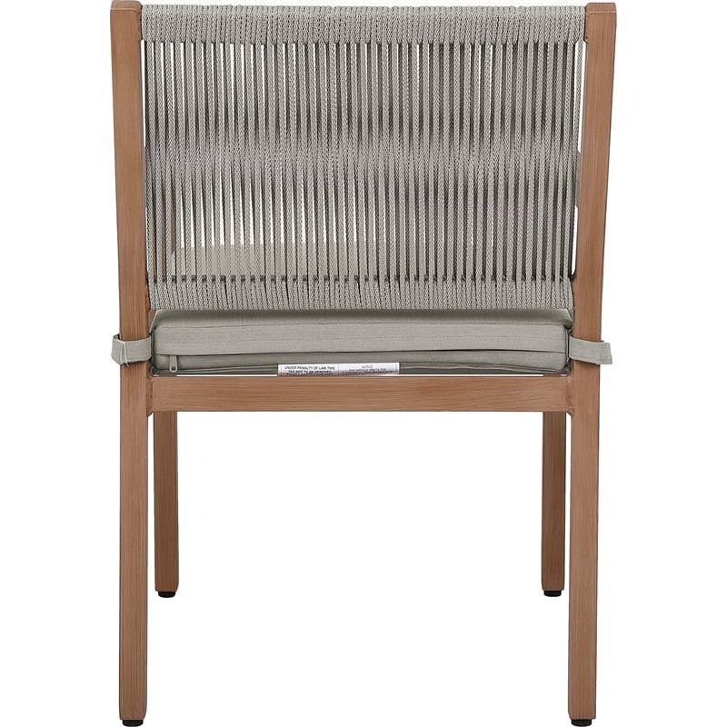 Meridian Furniture Maui Grey Outdoor Patio Dining Arm Chair (Set of 2)