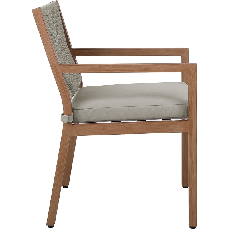 Meridian Furniture Maui Grey Outdoor Patio Dining Arm Chair (Set of 2)