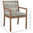Meridian Furniture Maui Grey Outdoor Patio Dining Arm Chair (Set of 2)