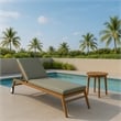 Meridian Furniture Maui Grey Water Resisting Fabric Outdoor Patio Lounger