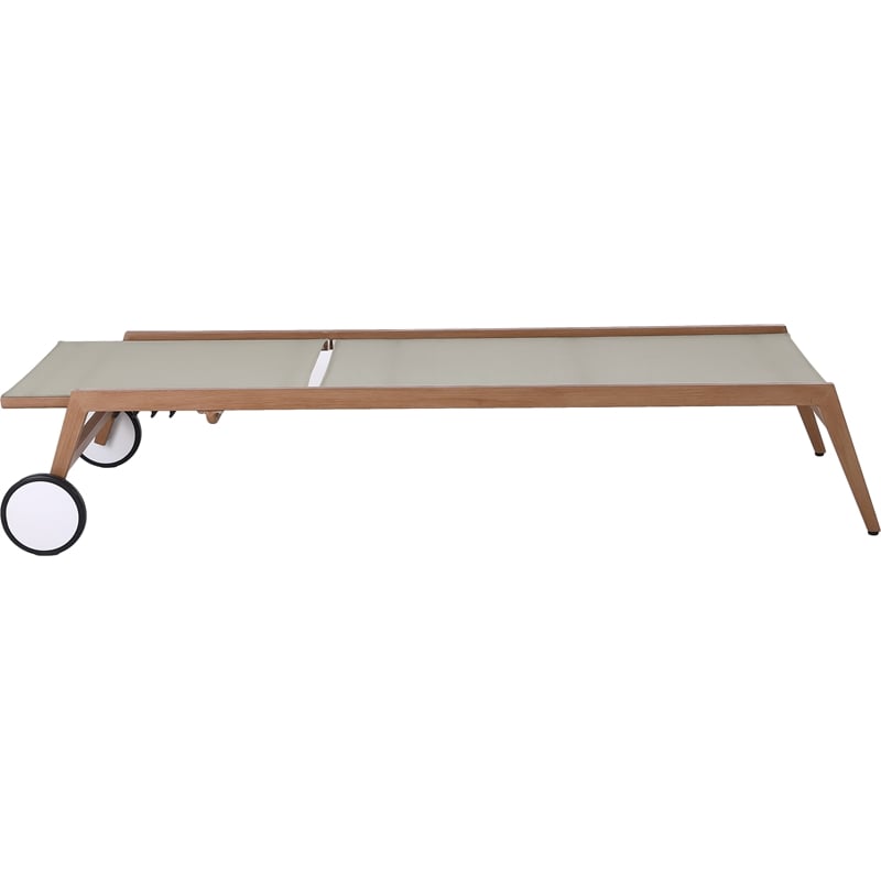 Meridian Furniture Maui Grey Water Resisting Fabric Outdoor Patio Lounger