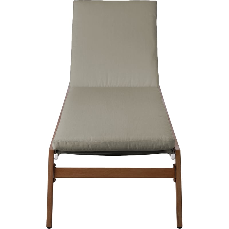 Meridian Furniture Maui Grey Water Resisting Fabric Outdoor Patio Lounger