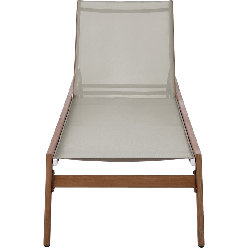 Meridian Furniture Maui Grey Water Resisting Fabric Outdoor Patio Lounger