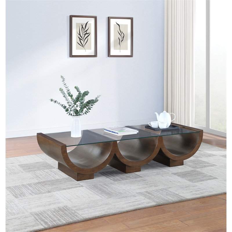 Meridian Furniture Beverwil Brown Coffee Table