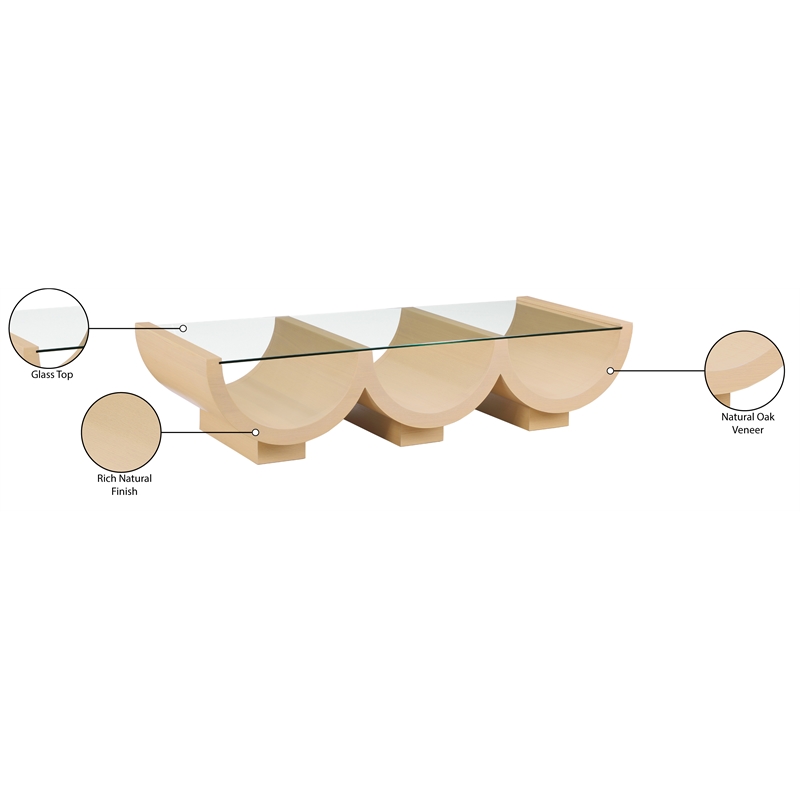 Meridian Furniture Beverwil Natural Oak Coffee Table