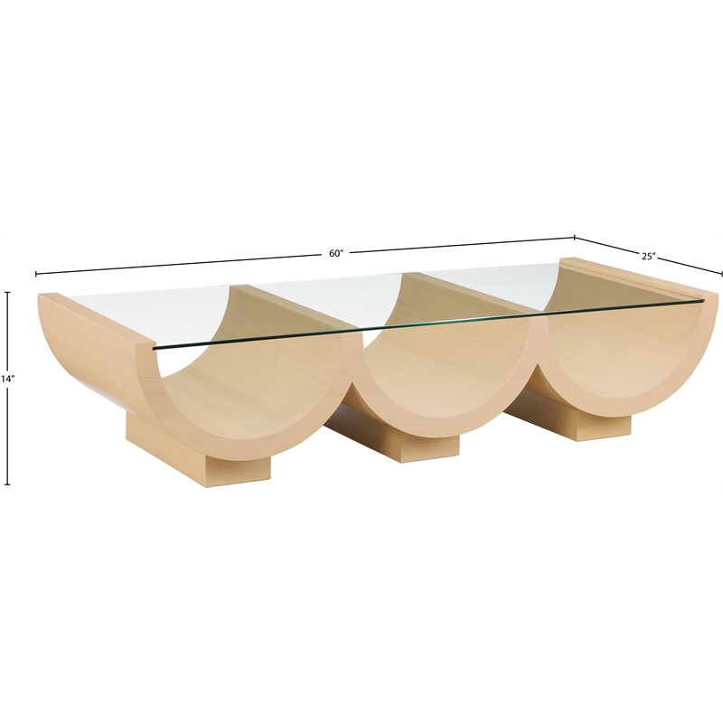 Meridian Furniture Beverwil Natural Oak Coffee Table