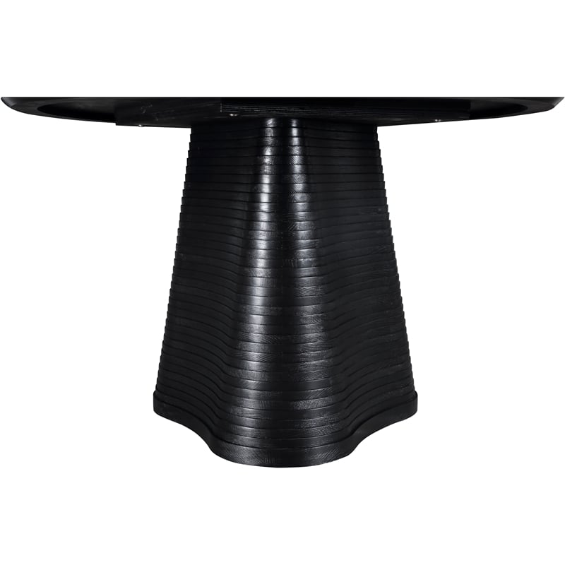 Meridian Furniture Bernada Black Wood and Oak Veneer Dining Table