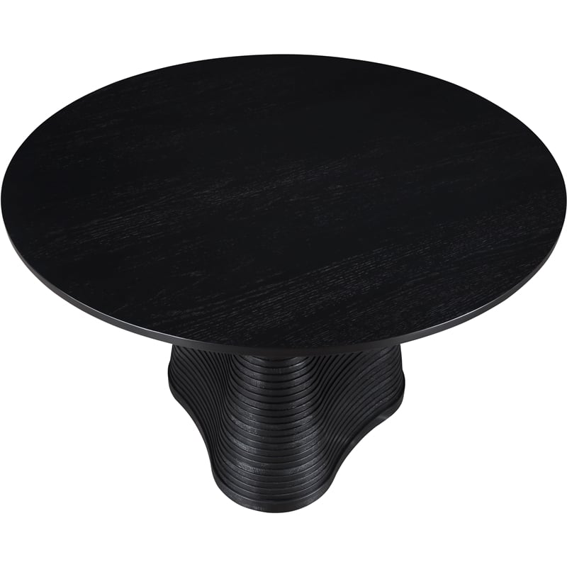 Meridian Furniture Bernada Black Wood and Oak Veneer Dining Table