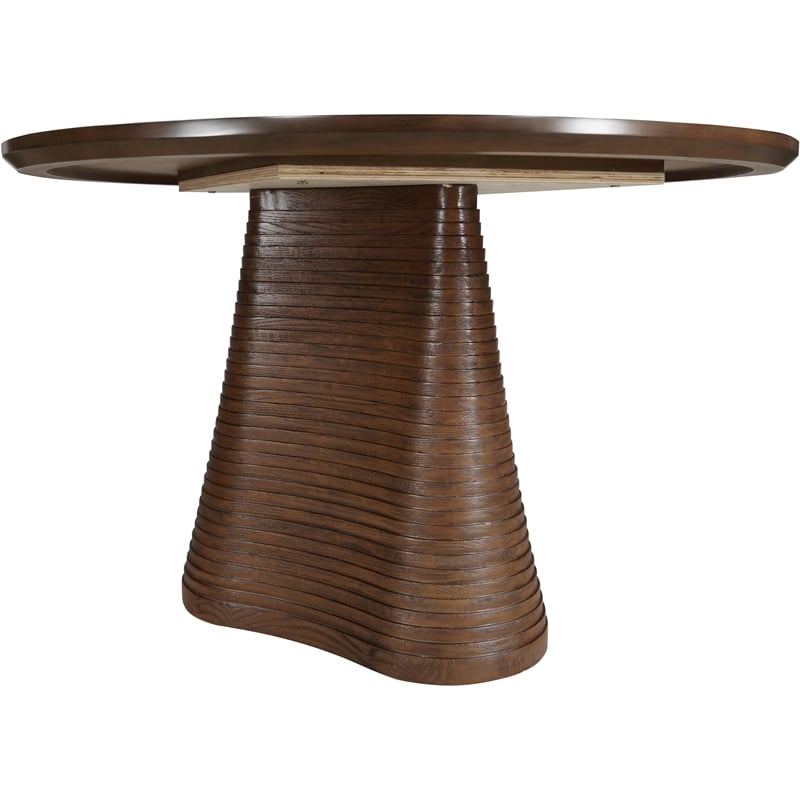 Meridian Furniture Bernada Brown Wood and Oak Veneer Dining Table