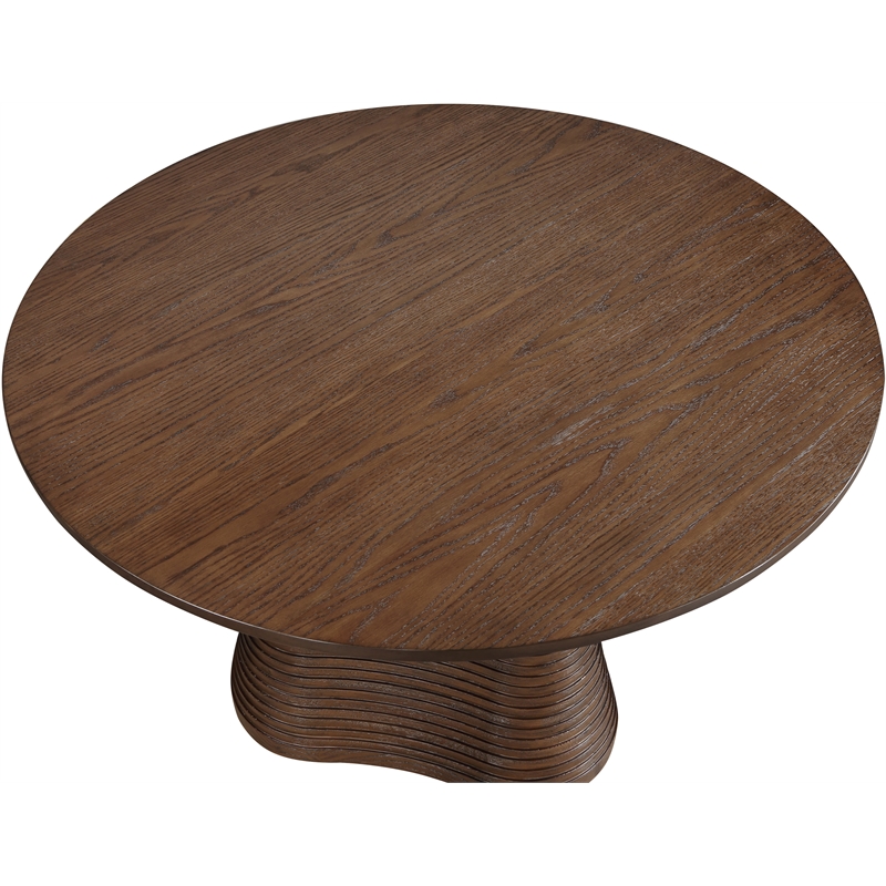 Meridian Furniture Bernada Brown Wood and Oak Veneer Dining Table