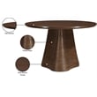 Meridian Furniture Bernada Brown Wood and Oak Veneer Dining Table