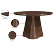 Meridian Furniture Bernada Brown Wood and Oak Veneer Dining Table