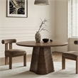 Meridian Furniture Bernada Brown Wood and Oak Veneer Dining Table