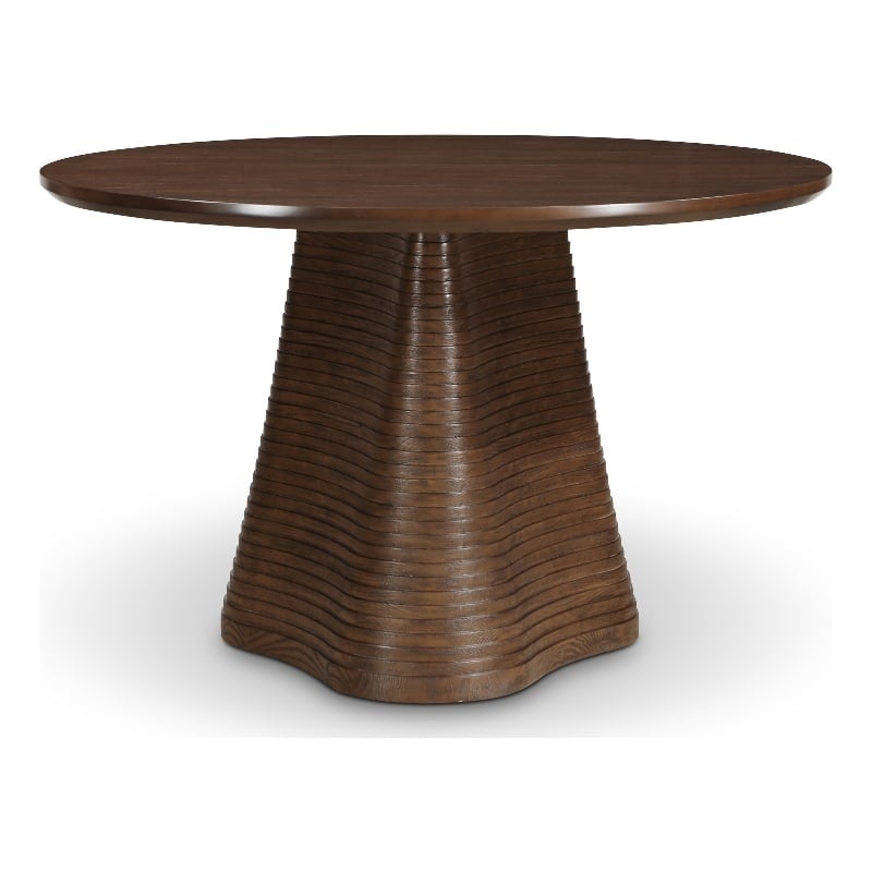Meridian Furniture Bernada Brown Wood and Oak Veneer Dining Table