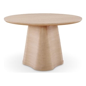 Meridian Furniture Bernada Natural Wood and Oak Veneer Dining Table