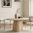 Meridian Furniture Bernada Natural Wood and Oak Veneer Dining Table