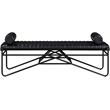 Meridian Furniture Gatsby Black Vegan Leather Bench