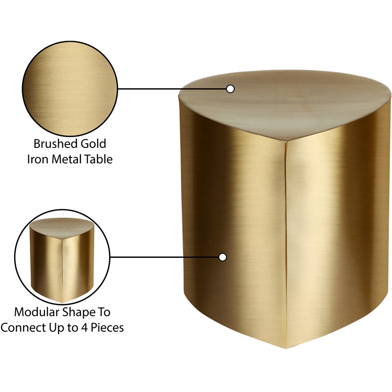 Meridian Furniture Petal Brushed Gold Iron Metal Coffee Table