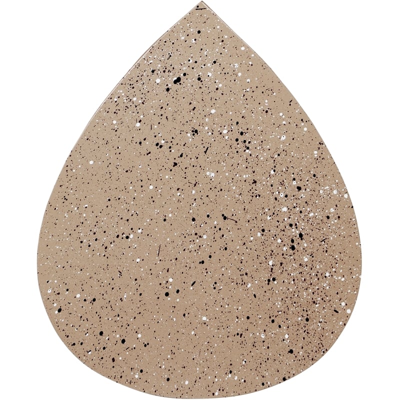 Meridian Furniture Petal Taupe Terrazzo Pattern Iron Metal Coffee Table