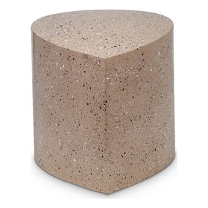 Meridian Furniture Petal Taupe Terrazzo Pattern Iron Metal Coffee Table