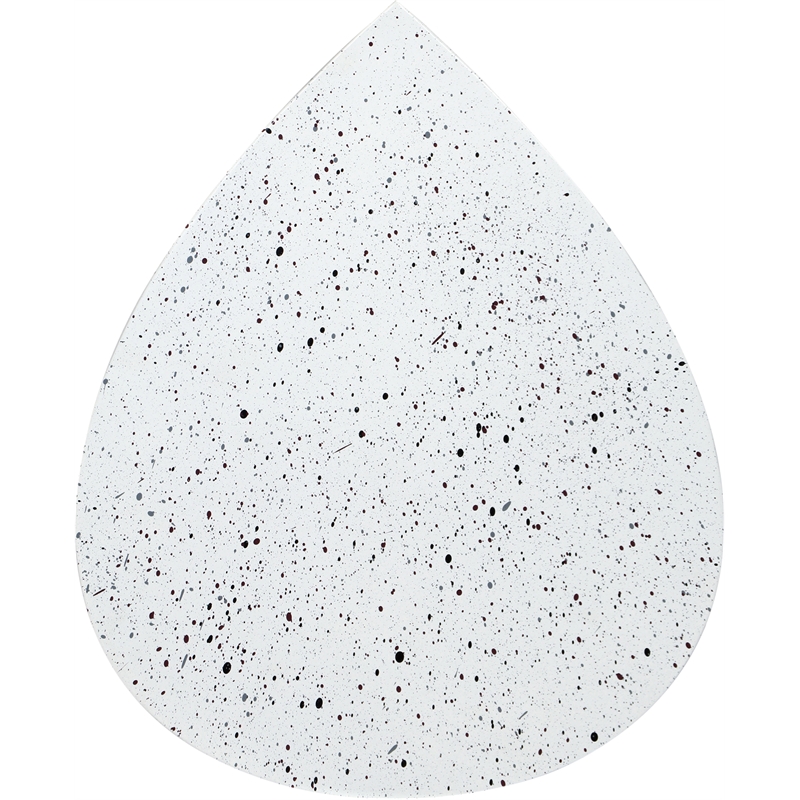 Meridian Furniture Petal White Terrazzo Pattern Iron Metal Coffee Table