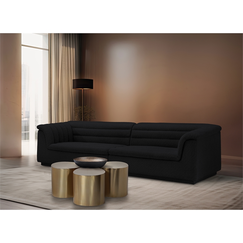 Meridian Furniture Petal 4-Piece Brushed Gold Iron Metal Coffee Table