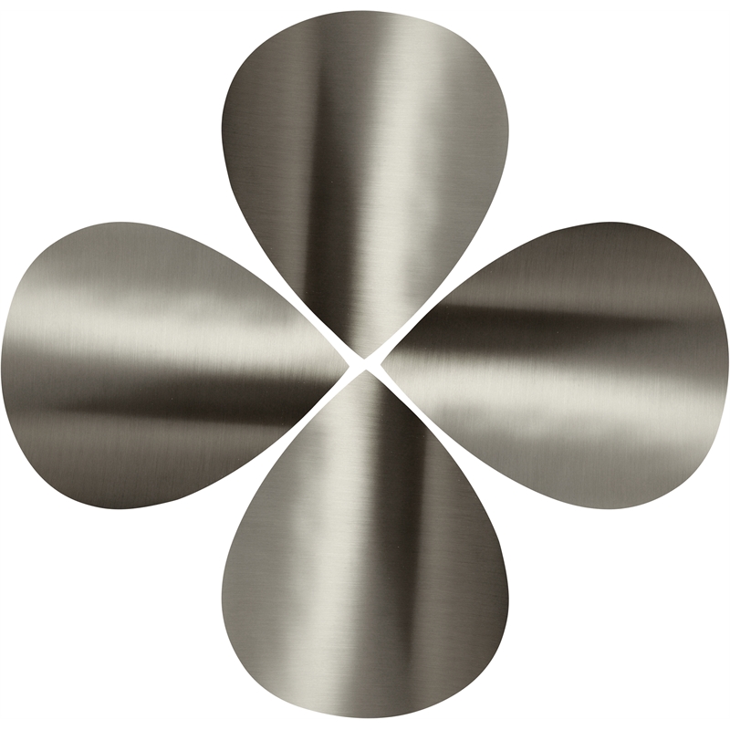 Meridian Furniture Petal 4-Piece Brushed Chrome Iron Metal Coffee Table