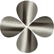 Meridian Furniture Petal 4-Piece Brushed Chrome Iron Metal Coffee Table