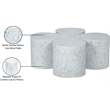 Meridian Furniture Petal 4-Piece White Terrazzo Pattern Iron Metal Coffee Table