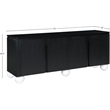 Meridian Furniture Cardiff Black Wood Veneer and White Laquer Sideboard/Buffet