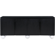 Meridian Furniture Cardiff Black Wood Veneer and White Laquer Sideboard/Buffet
