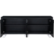 Meridian Furniture Cardiff Black Wood Veneer and White Laquer Sideboard/Buffet