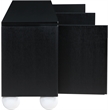Meridian Furniture Cardiff Black Wood Veneer and White Laquer Sideboard/Buffet