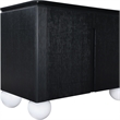 Meridian Furniture Cardiff Black Wood Veneer and White Laquer Sideboard/Buffet