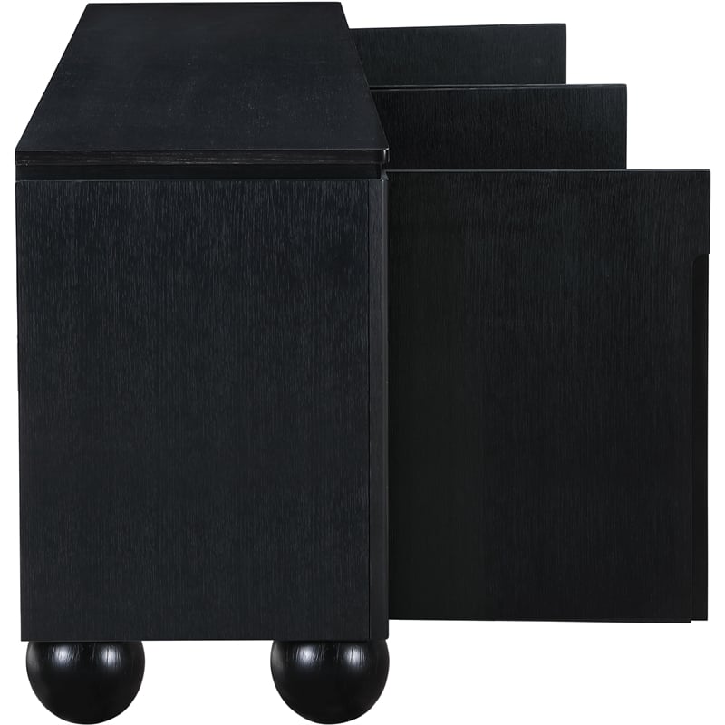 Meridian Furniture Cardiff Black Wood Veneer Sideboard/Buffet