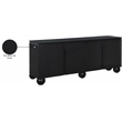 Meridian Furniture Cardiff Black Wood Veneer Sideboard/Buffet