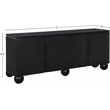 Meridian Furniture Cardiff Black Wood Veneer Sideboard/Buffet