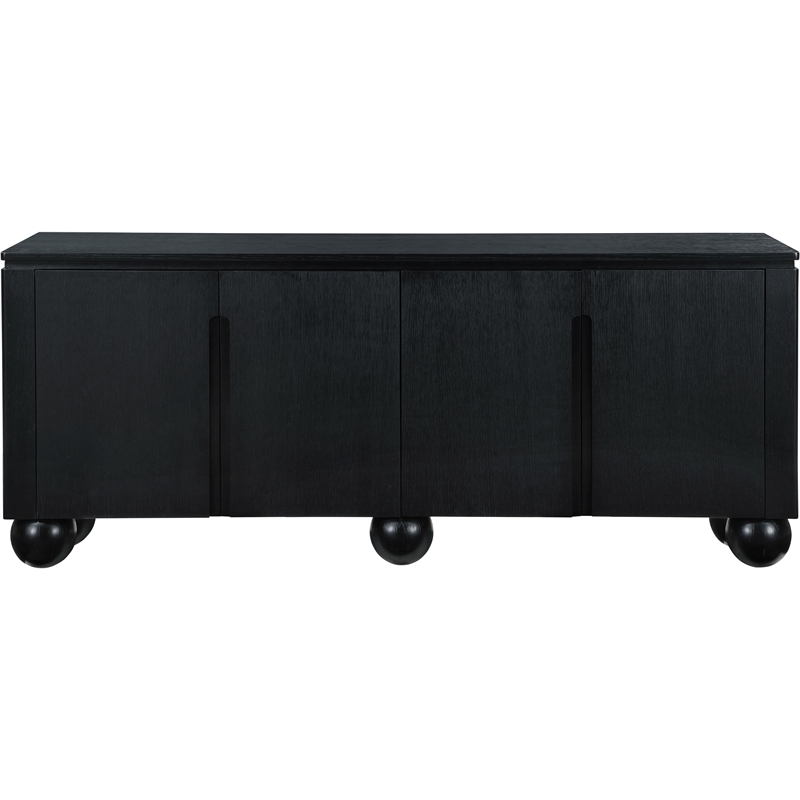 Meridian Furniture Cardiff Black Wood Veneer Sideboard/Buffet