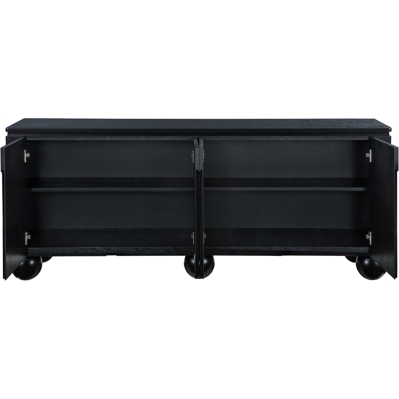 Meridian Furniture Cardiff Black Wood Veneer Sideboard/Buffet