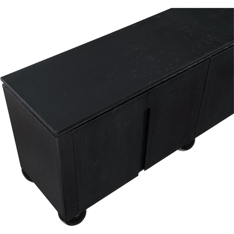 Meridian Furniture Cardiff Black Wood Veneer Sideboard/Buffet