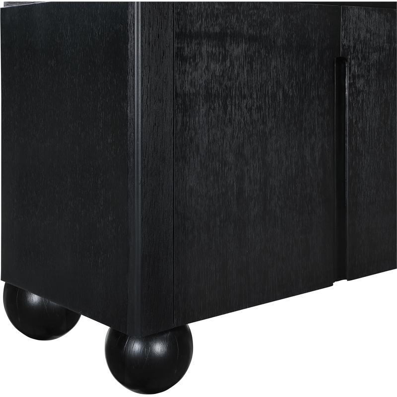 Meridian Furniture Cardiff Black Wood Veneer Sideboard/Buffet