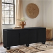 Meridian Furniture Cardiff Black Wood Veneer Sideboard/Buffet