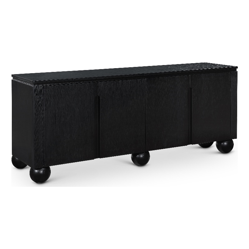 Meridian Furniture Cardiff Black Wood Veneer Sideboard/Buffet
