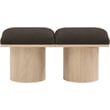 Meridian Furniture Pavilion Brown Boucle Fabric Bench