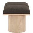 Meridian Furniture Pavilion Brown Boucle Fabric Bench