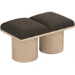 Meridian Furniture Pavilion Brown Boucle Fabric Bench