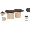 Meridian Furniture Pavilion Brown Boucle Fabric Bench